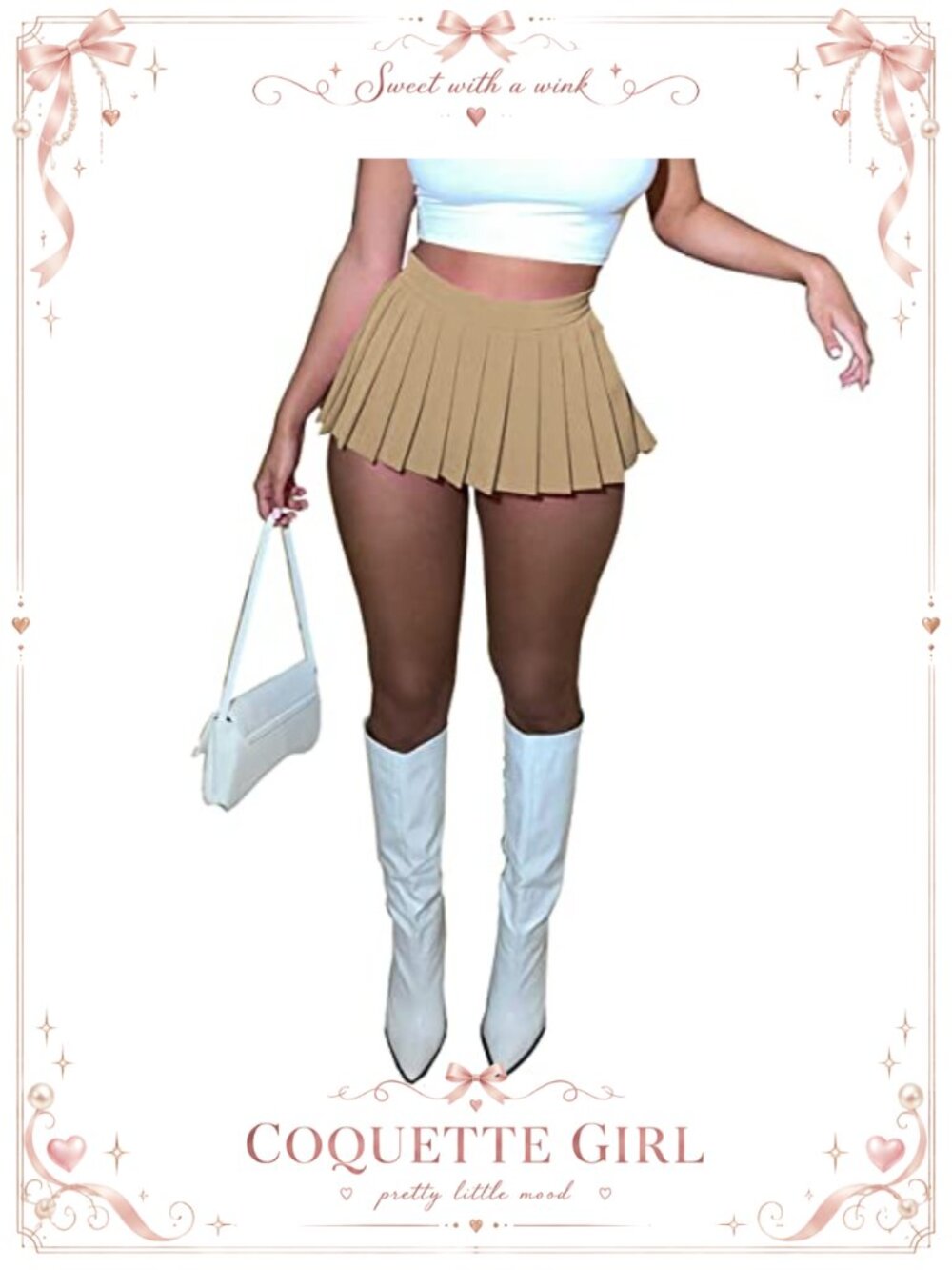 Women's Mini Pleated Skirt High Waist Stretchy A-Line Tennis Skater